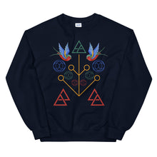 Load image into Gallery viewer, Geometric Swallow Unisex Sweatshirt