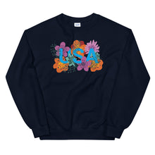 Load image into Gallery viewer, Floral USA Unisex Sweatshirt