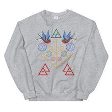Load image into Gallery viewer, Geometric Swallow Unisex Sweatshirt