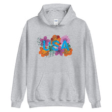Load image into Gallery viewer, Floral USA Unisex Hoodie