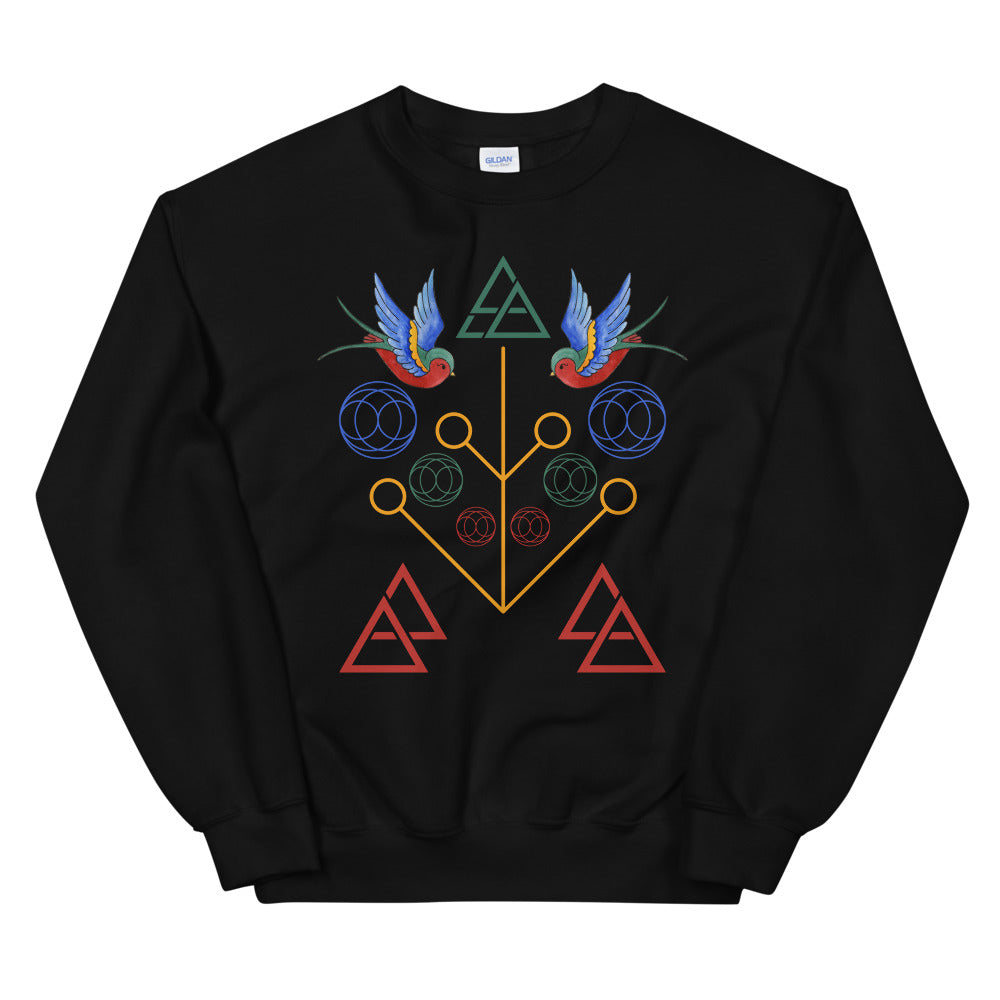 Geometric Swallow Unisex Sweatshirt