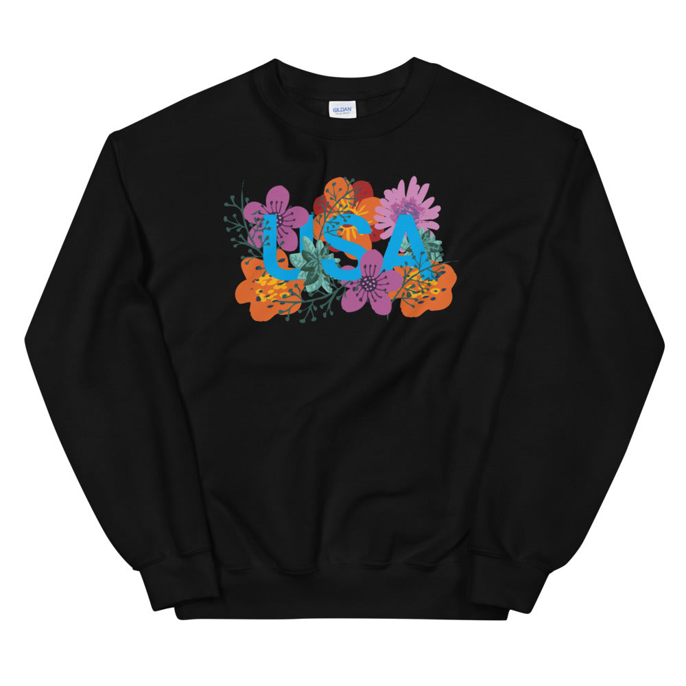 Floral USA Unisex Sweatshirt