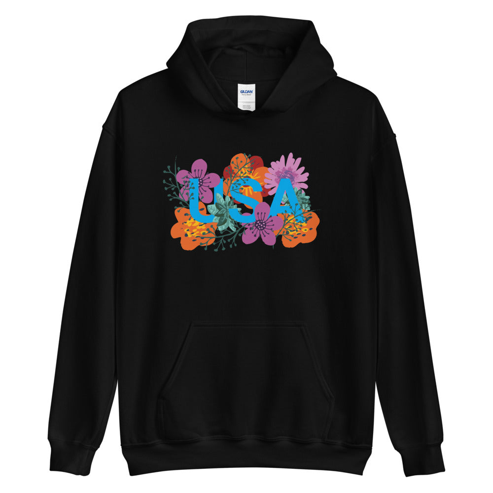 Floral USA Unisex Hoodie