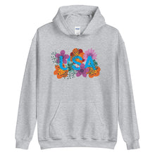 Load image into Gallery viewer, Floral USA Unisex Hoodie
