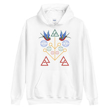 Load image into Gallery viewer, Geometric Swallow Unisex Hoodie
